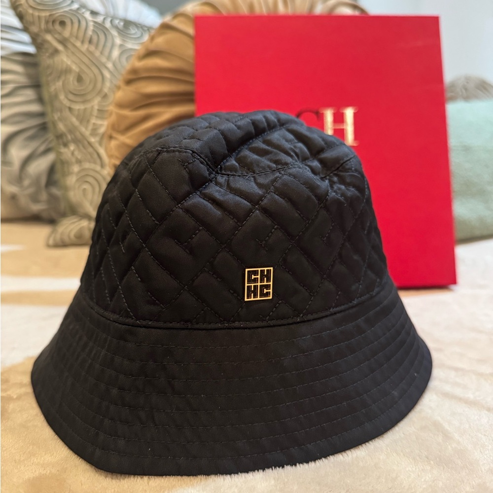 Carolina Herrera Black Quilted Hat